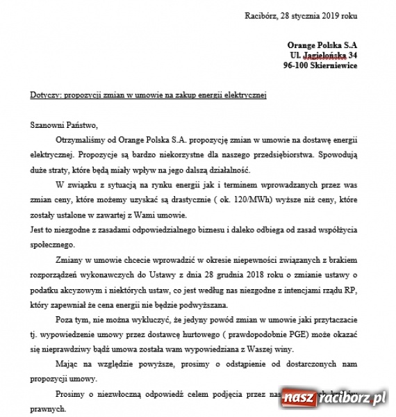 Zdjęcie w galerii na portalu naszraciborz.pl: Porażeni przez Orange. Raciborskie firmy zapłacą znacznie więcej za prąd! wiadomości z regionu