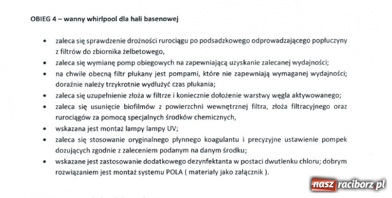 Zdjęcie w galerii na portalu naszraciborz.pl: NIE JEST DOBRZE! Dotarliśmy do raportu o filtrach w H2Ostróg  wiadomości z regionu
