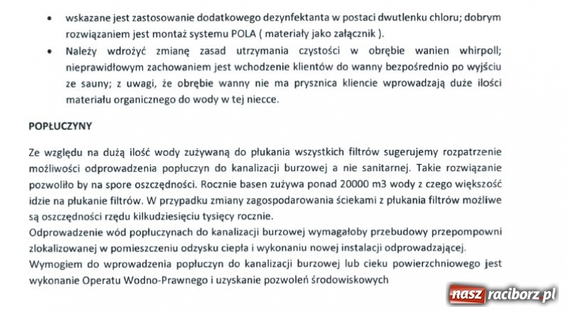 Zdjęcie w galerii na portalu naszraciborz.pl: NIE JEST DOBRZE! Dotarliśmy do raportu o filtrach w H2Ostróg  wiadomości z regionu