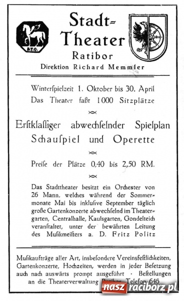 Zdjęcie w galerii na portalu naszraciborz.pl: Życie muzyczne dawnego Raciborza cz. 2  wiadomości z regionu