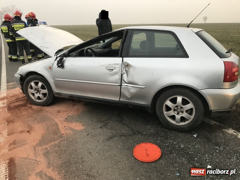 Zdjęcie w galerii na portalu naszraciborz.pl: Dachowanie audi na trasie Żerdziny-Kornice [FOTO] wiadomości z regionu