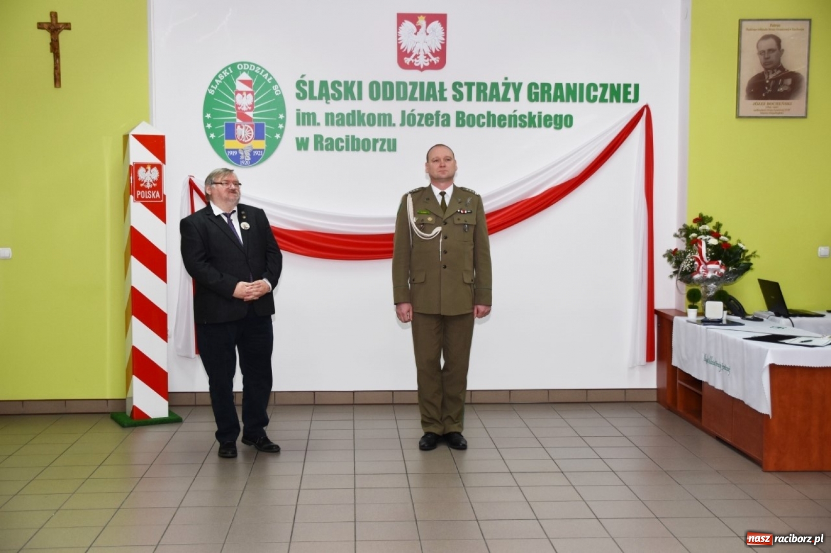 Zdjęcie w galerii na portalu naszraciborz.pl: Śląskich pograniczników odwiedził wnuk ich patrona  wiadomości z regionu