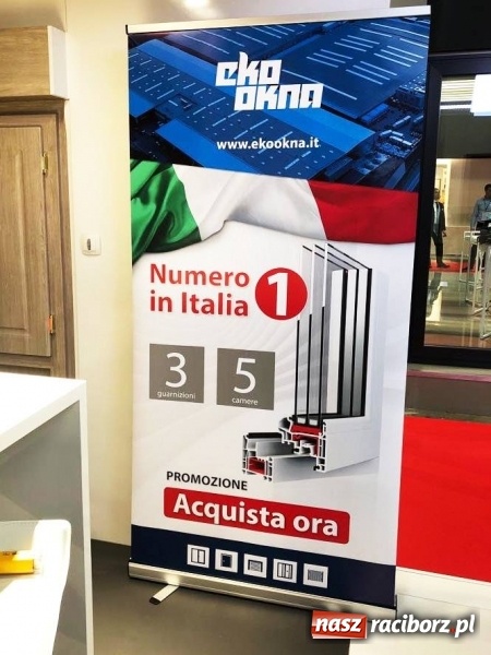 Zdjęcie w galerii na portalu naszraciborz.pl: Produkty spod Raciborza i włoska kawa. Eko-Okna na targach w Mediolanie wiadomości z regionu