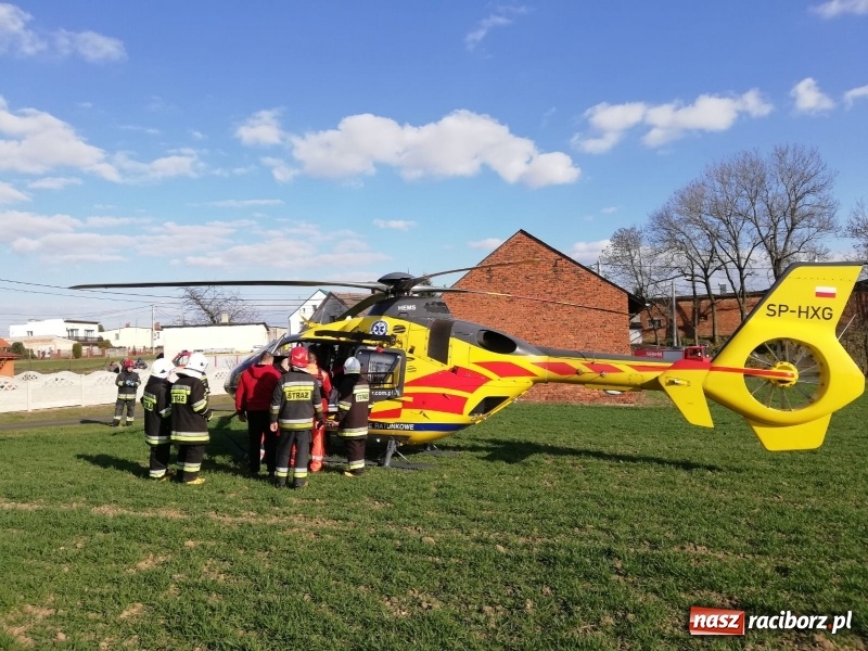 Zdjęcie w galerii na portalu naszraciborz.pl: Wypadek w Bojanowie. Lądował śmigłowiec LPR  wiadomości z regionu