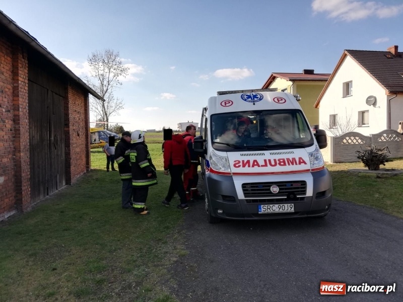 Zdjęcie w galerii na portalu naszraciborz.pl: Wypadek w Bojanowie. Lądował śmigłowiec LPR  wiadomości z regionu