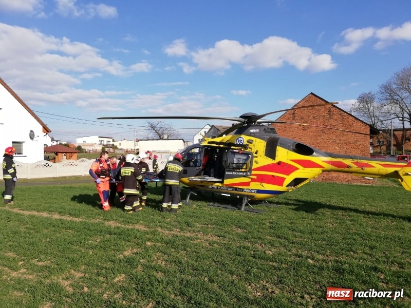 Zdjęcie w galerii na portalu naszraciborz.pl: Wypadek w Bojanowie. Lądował śmigłowiec LPR  wiadomości z regionu