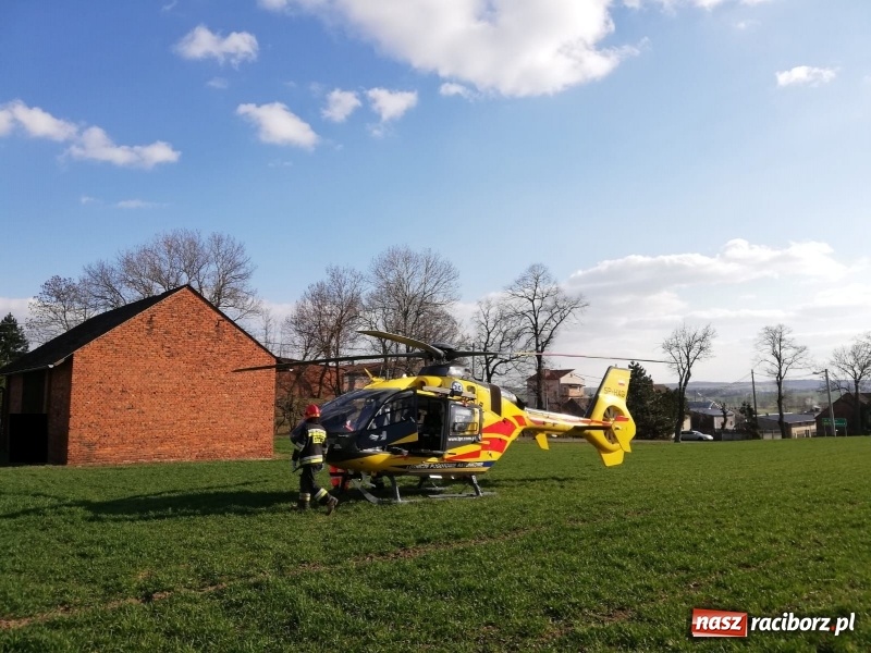 Zdjęcie w galerii na portalu naszraciborz.pl: Wypadek w Bojanowie. Lądował śmigłowiec LPR  wiadomości z regionu
