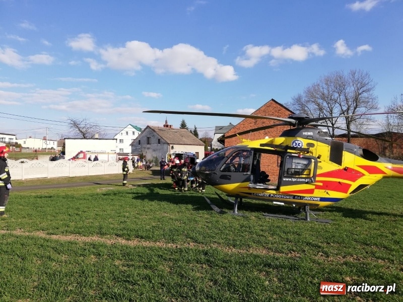 Zdjęcie w galerii na portalu naszraciborz.pl: Wypadek w Bojanowie. Lądował śmigłowiec LPR  wiadomości z regionu