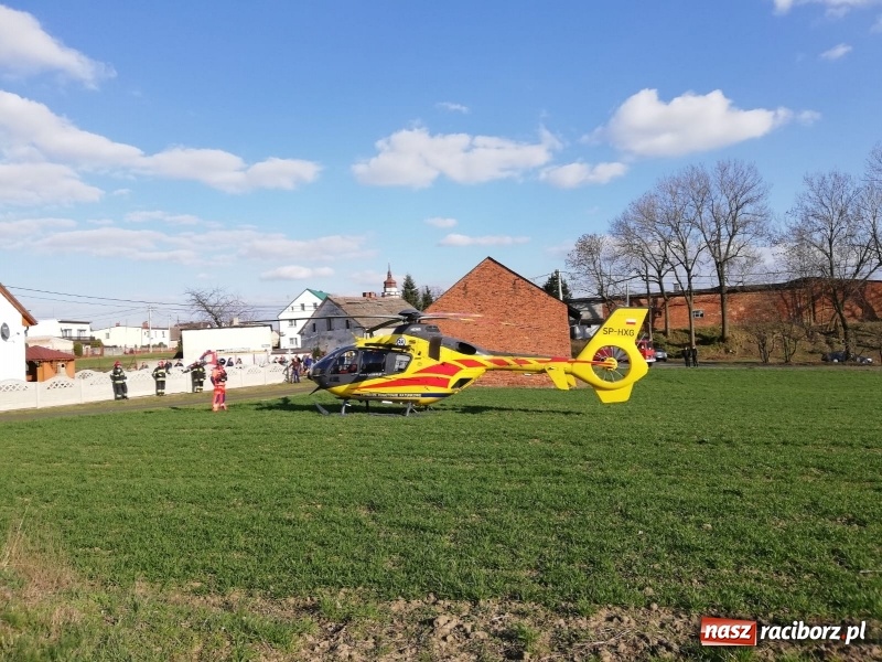 Zdjęcie w galerii na portalu naszraciborz.pl: Wypadek w Bojanowie. Lądował śmigłowiec LPR  wiadomości z regionu