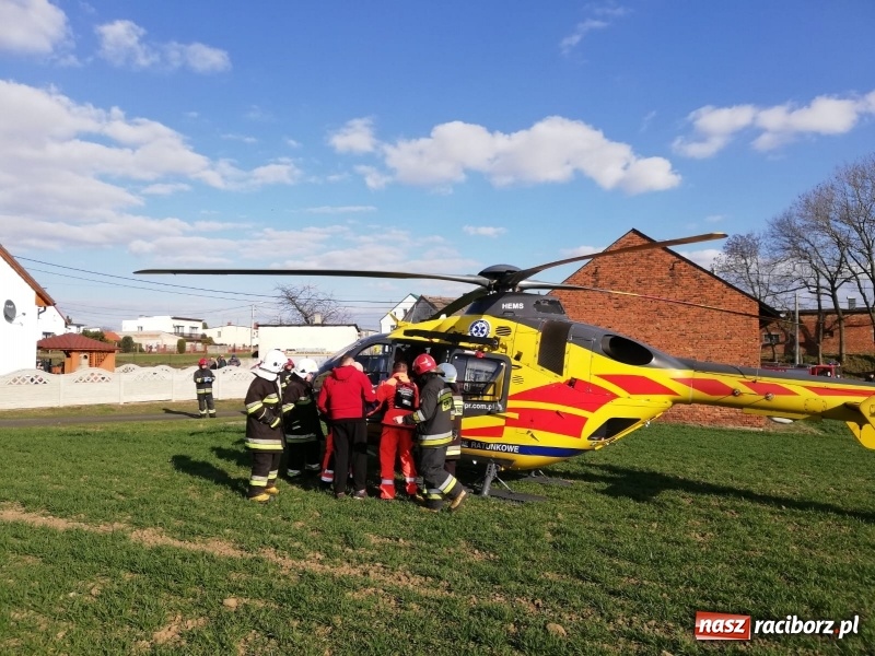 Zdjęcie w galerii na portalu naszraciborz.pl: Wypadek w Bojanowie. Lądował śmigłowiec LPR  wiadomości z regionu