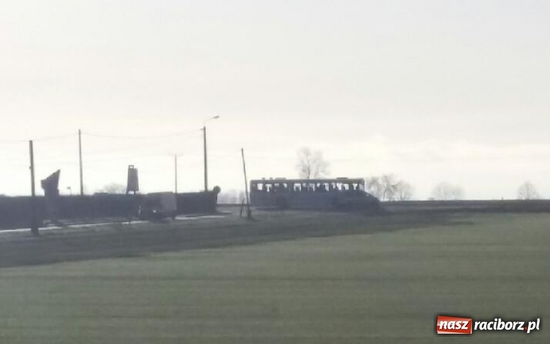 Zdjęcie w galerii na portalu naszraciborz.pl: Zderzenie autobusu z osobówką w Lekartowie  wiadomości z regionu