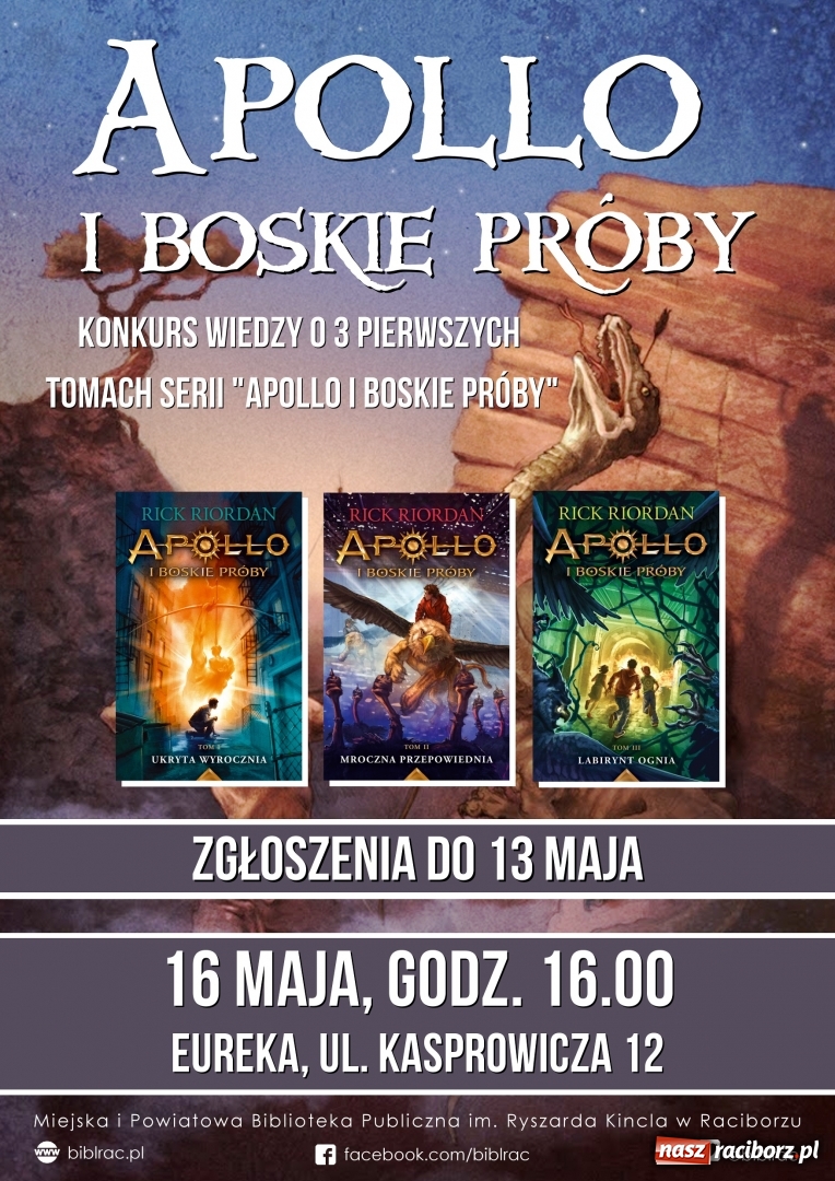 Zdjęcie w galerii na portalu naszraciborz.pl: Apollo i boskie próby. Sprawdź swoją wiedzę w bibliotece wiadomości z regionu
