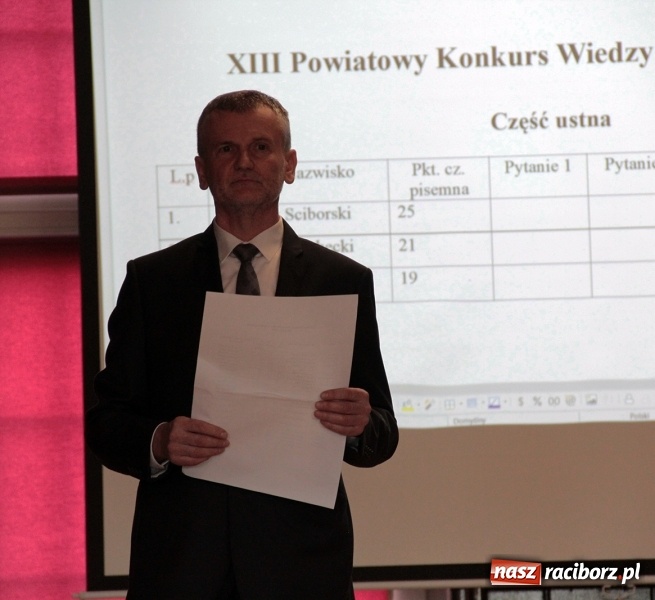 Zdjęcie w galerii na portalu naszraciborz.pl: Kolejna edycja Powiatowego Konkursu Wiedzy o Społeczeństwie za nami  wiadomości z regionu