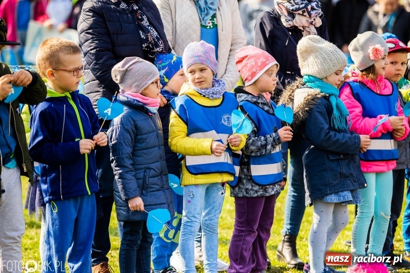 Zdjęcie w galerii na portalu naszraciborz.pl: Świecimy razem dla autyzmu. Happening w Szkole Podstawowej nr 1 wiadomości z regionu