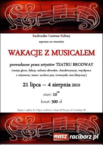 Zdjęcie w galerii na portalu naszraciborz.pl: Wakacje z musicalem wiadomości z regionu