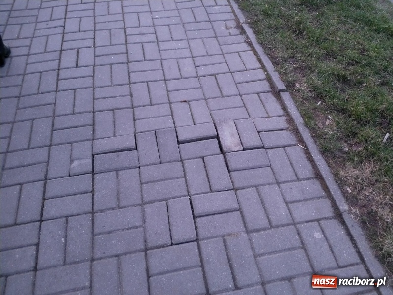 Zdjęcie w galerii na portalu naszraciborz.pl: Ten chodnik woła o pomstę do nieba  wiadomości z regionu