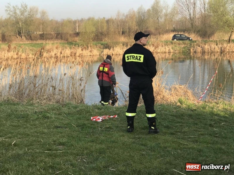 Zdjęcie w galerii na portalu naszraciborz.pl: Akcja na żwirowni. Ford stoczył się do wody [FOTO i WIDEO] wiadomości z regionu