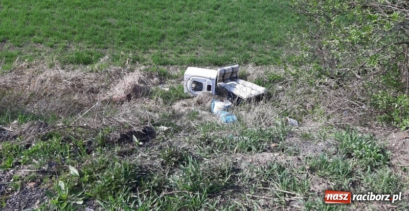 Zdjęcie w galerii na portalu naszraciborz.pl: Smutny widok na drodze do Łężczoka  wiadomości z regionu