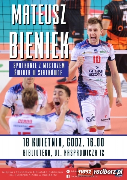 Zdjęcie w galerii na portalu naszraciborz.pl: Mistrz Świata w Siatkówce Mateusz Bieniek odwiedzi Racibórz  wiadomości z regionu