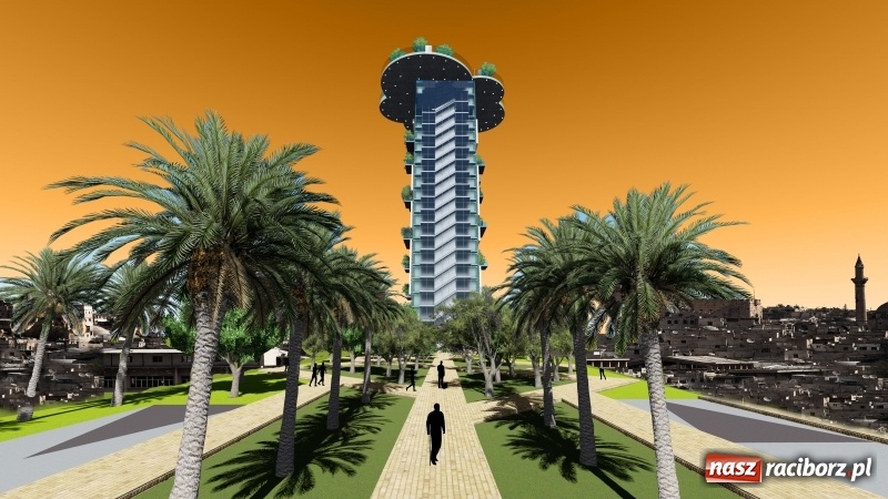 Zdjęcie w galerii na portalu naszraciborz.pl: Post War Tower. W Raciborzu powstał projekt wieżowca dla Aleppo  wiadomości z regionu