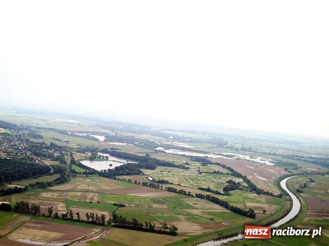 Zdjęcie w galerii na portalu naszraciborz.pl: Racibórz widziany z szybowca wiadomości z regionu