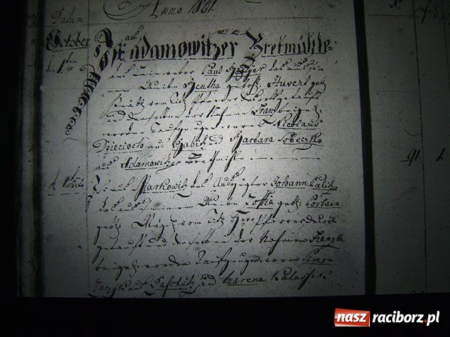 Zdjęcie w galerii na portalu naszraciborz.pl: Księga chrztów parafii Markowice - 1801 wiadomości z regionu