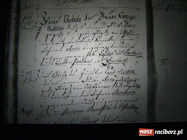 Zdjęcie w galerii na portalu naszraciborz.pl: Księga chrztów parafii Markowice - 1801 wiadomości z regionu