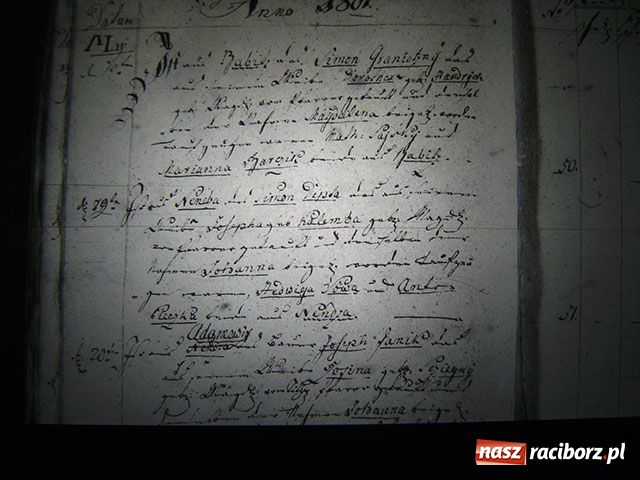 Zdjęcie w galerii na portalu naszraciborz.pl: Księga chrztów parafii Markowice - 1801 wiadomości z regionu