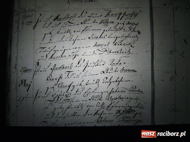 Zdjęcie w galerii na portalu naszraciborz.pl: Księga chrztów parafii Markowice - 1801 wiadomości z regionu