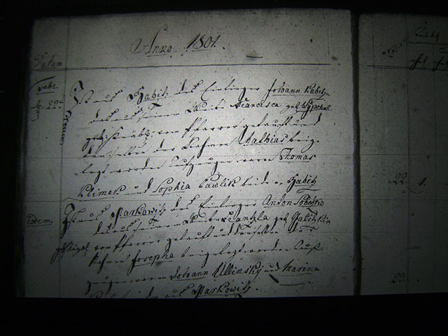 Zdjęcie w galerii na portalu naszraciborz.pl: Księga chrztów parafii Markowice - 1801 wiadomości z regionu