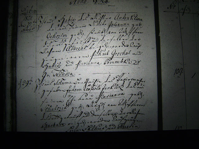 Zdjęcie w galerii na portalu naszraciborz.pl: Księga chrztów parafii Markowice - 1801 wiadomości z regionu