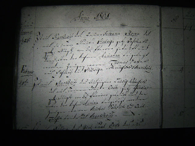 Zdjęcie w galerii na portalu naszraciborz.pl: Księga chrztów parafii Markowice - 1801 wiadomości z regionu