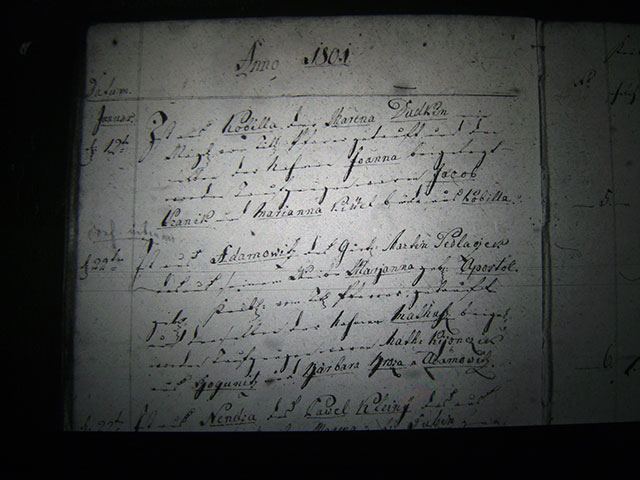 Zdjęcie w galerii na portalu naszraciborz.pl: Księga chrztów parafii Markowice - 1801 wiadomości z regionu