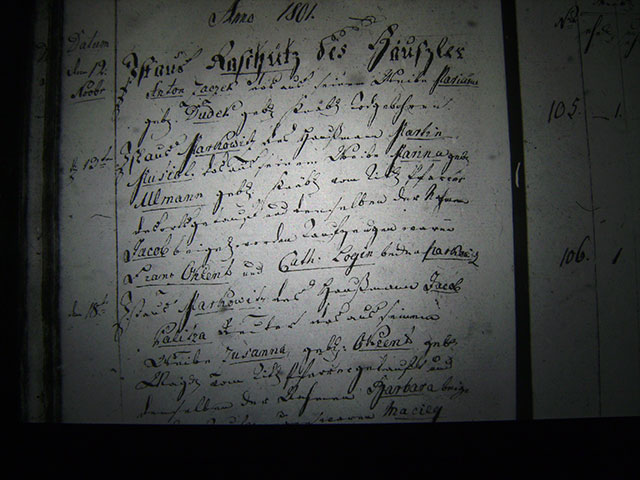 Zdjęcie w galerii na portalu naszraciborz.pl: Księga chrztów parafii Markowice - 1801 wiadomości z regionu