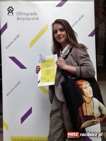 Zdjęcie w galerii na portalu naszraciborz.pl: Oliwia Szymkiewicz laureatką Ogólnopolskiej Olimpiady z Historii Sztuki wiadomości z regionu