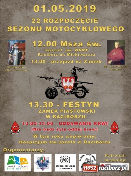 Zdjęcie w galerii na portalu naszraciborz.pl: 1 maja zainaugurują sezon motocyklowy na Zamku Piastowskim wiadomości z regionu