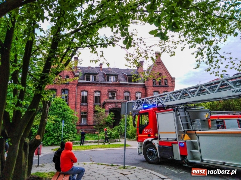 Zdjęcie w galerii na portalu naszraciborz.pl: Podpalenie w starym szpitalu przy ul. Bema [FOTO] wiadomości z regionu