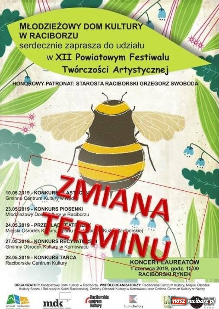 Zdjęcie w galerii na portalu naszraciborz.pl: Termin XII Powiatowego Festiwalu Twórczości Artystycznej uległ zmianie wiadomości z regionu
