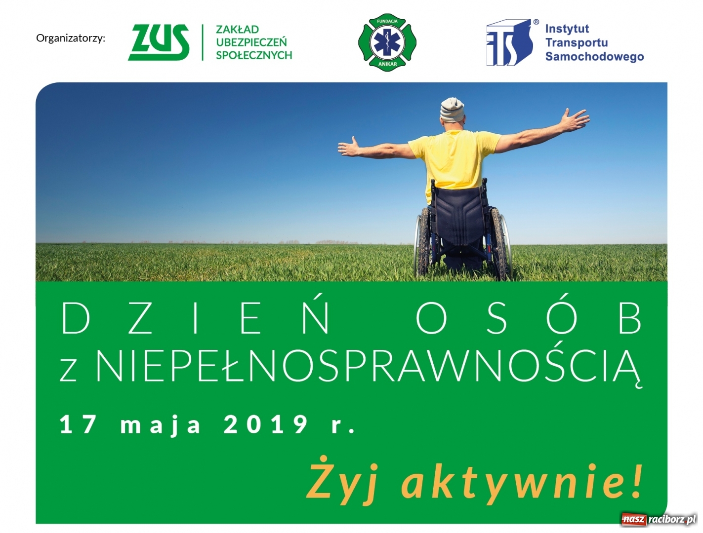 Zdjęcie w galerii na portalu naszraciborz.pl: Dzień Osób z Niepełnosprawnością z próbą bicia rekordu Polski wiadomości z regionu