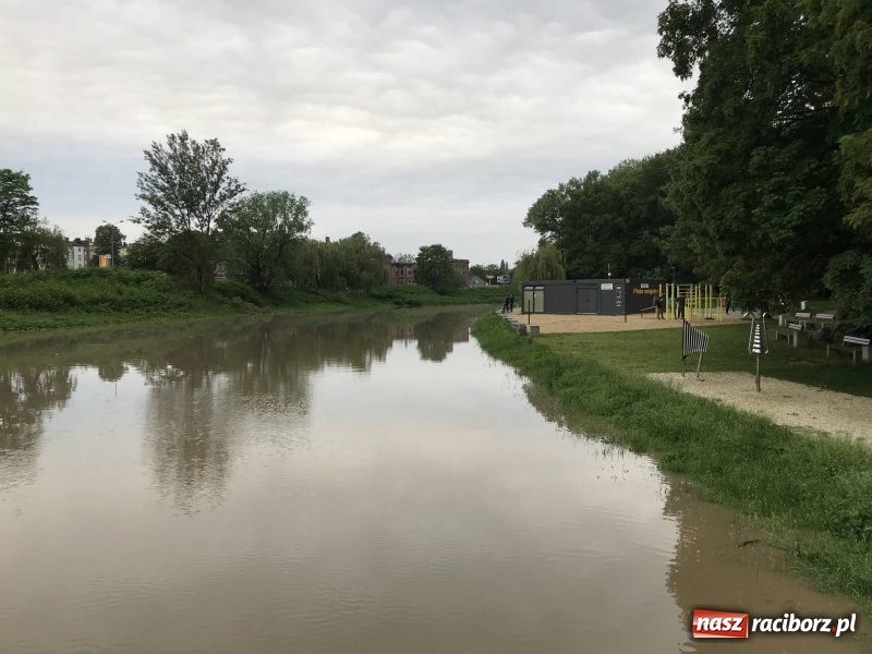 Zdjęcie w galerii na portalu naszraciborz.pl: Pogotowie przeciwpowodziowe w Turzu i Rudzie. Polder w gotowości. Plaża bez obrony  wiadomości z regionu