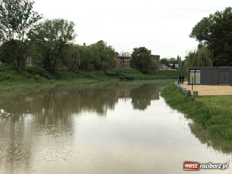 Zdjęcie w galerii na portalu naszraciborz.pl: Pogotowie przeciwpowodziowe w Turzu i Rudzie. Polder w gotowości. Plaża bez obrony  wiadomości z regionu