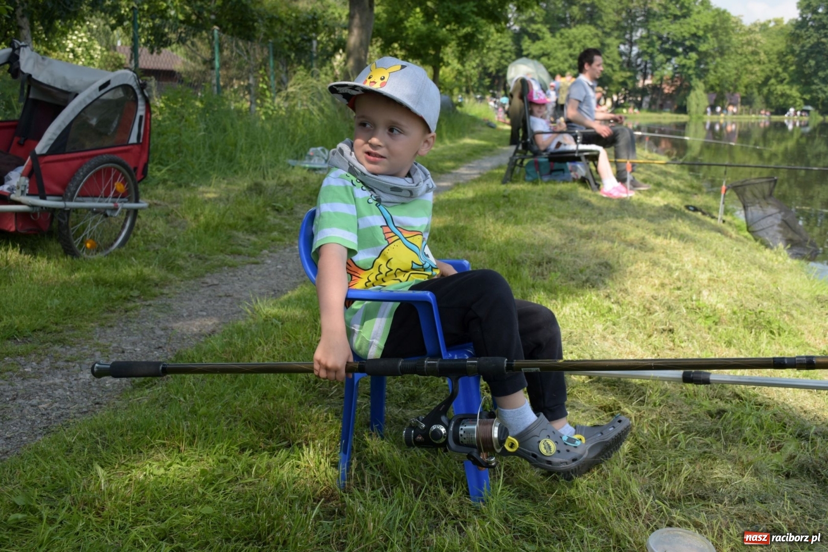 Zdjęcie w galerii na portalu naszraciborz.pl: Wędkarski Dzień Dziecka na Trzecioku  wiadomości z regionu