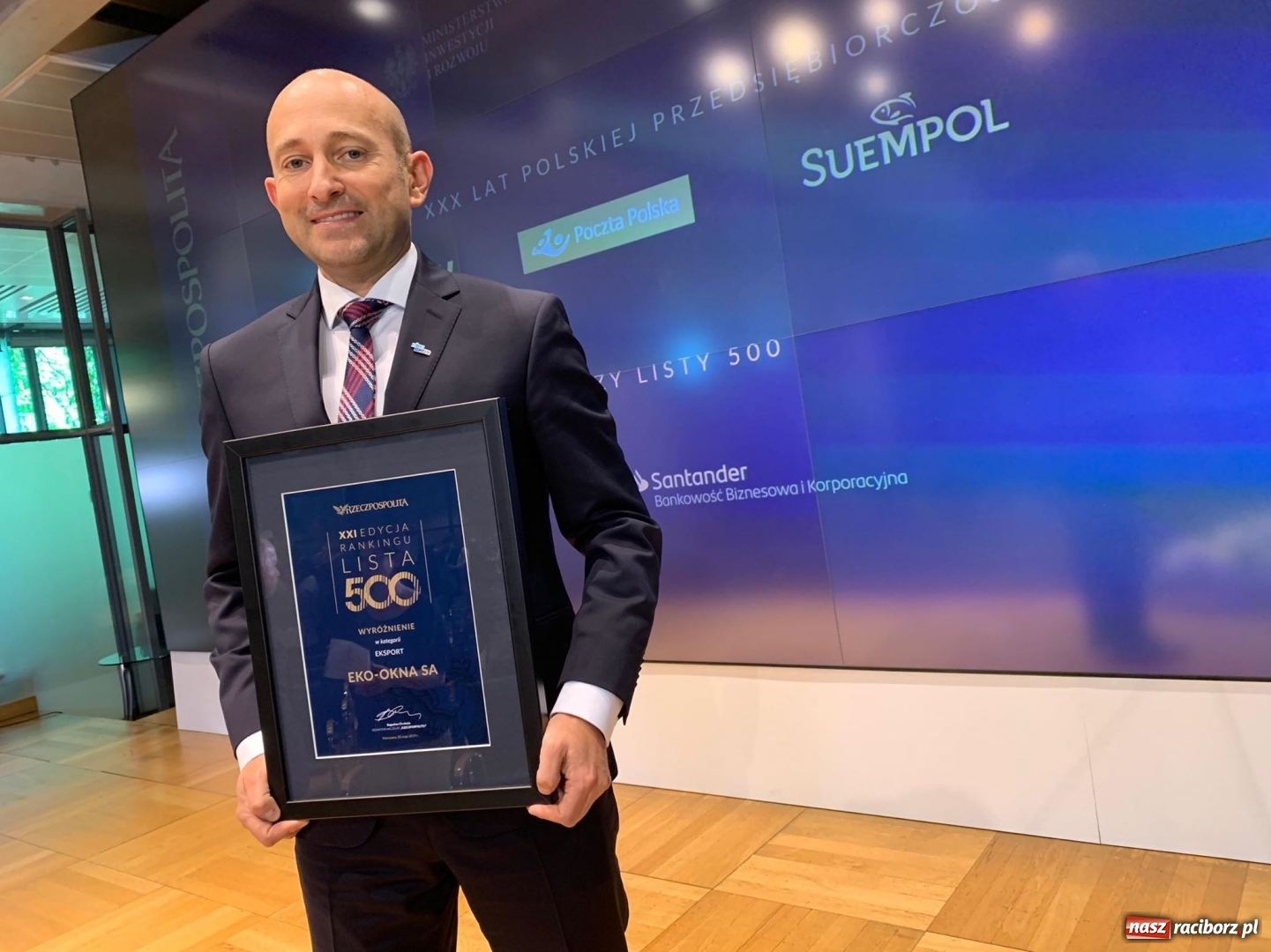 Zdjęcie w galerii na portalu naszraciborz.pl: Prestiżowe wyróżnienie Eko-Okien za wkład w rozwój polskiego eksportu wiadomości z regionu