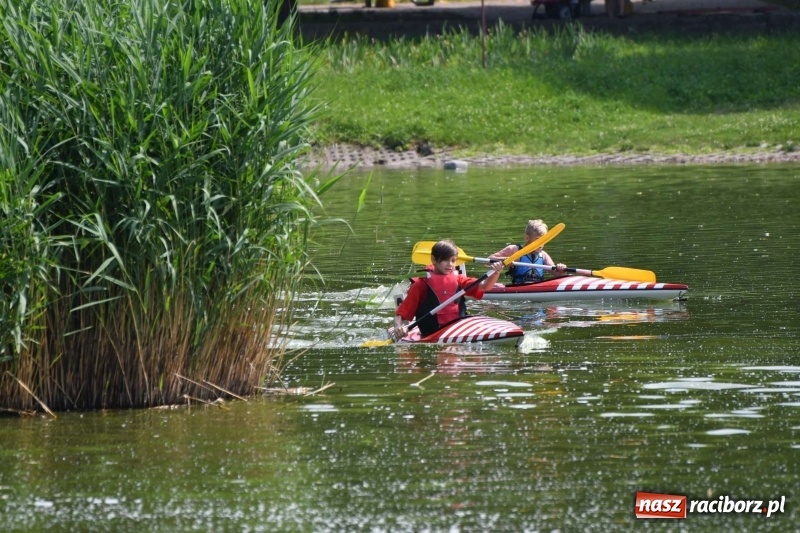 Zdjęcie w galerii na portalu naszraciborz.pl: Zmagania wodniackie na stawie gondolowym  wiadomości z regionu