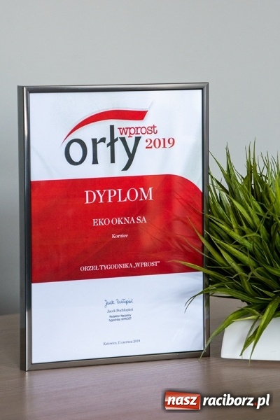 Zdjęcie w galerii na portalu naszraciborz.pl: Eko-Okna nagrodzone Orłem Wprost wiadomości z regionu