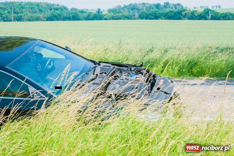 Zdjęcie w galerii na portalu naszraciborz.pl: Dwie audice zderzyły się na trasie Kornice-Pawłów [FOTO] wiadomości z regionu