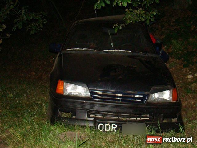 Zdjęcie w galerii na portalu naszraciborz.pl: Po wypadku uciekli z tablicami w las wiadomości z regionu