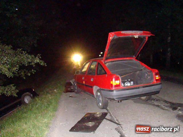 Zdjęcie w galerii na portalu naszraciborz.pl: Po wypadku uciekli z tablicami w las wiadomości z regionu