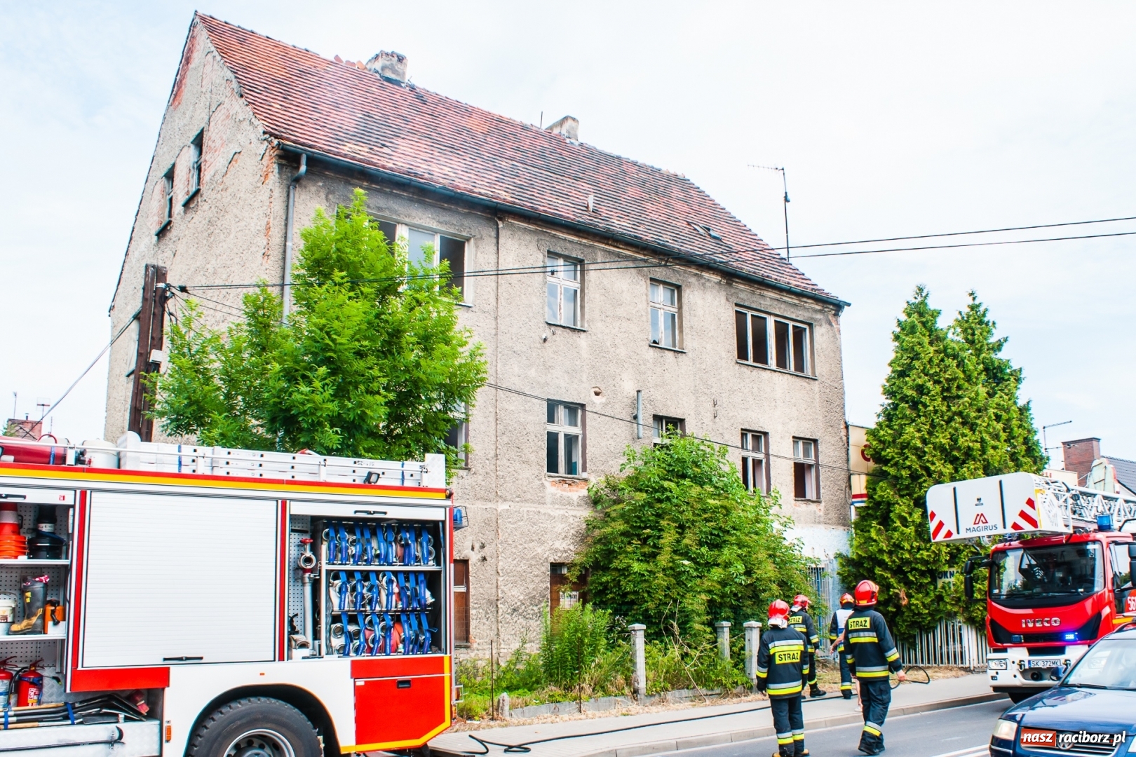 Zdjęcie w galerii na portalu naszraciborz.pl: Pożar pustostanu na Mariańskiej [FOTO] wiadomości z regionu