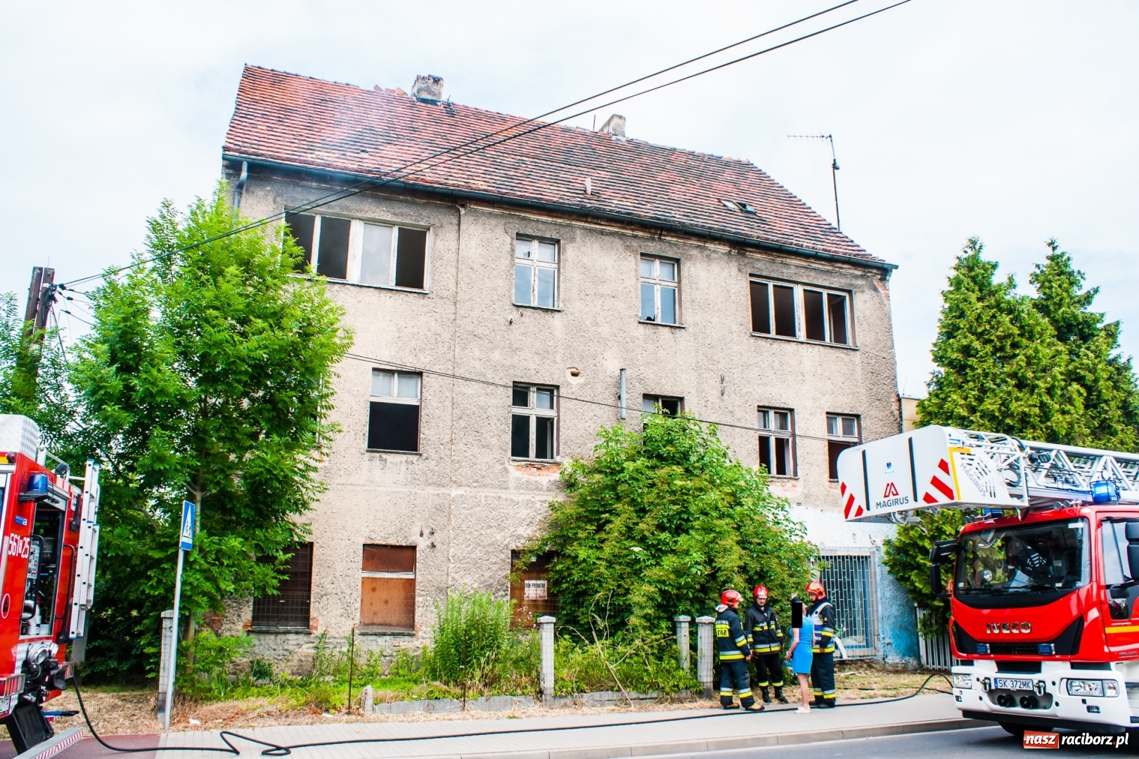 Zdjęcie w galerii na portalu naszraciborz.pl: Pożar pustostanu na Mariańskiej [FOTO] wiadomości z regionu